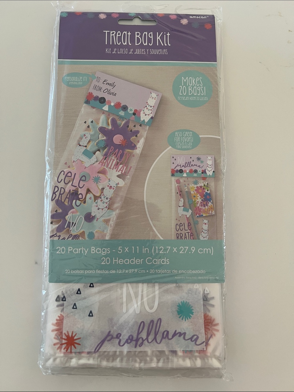 Amscan Llama Treat Bag Kit 20 piece set